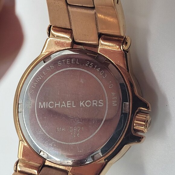 Michael Kors Women's Ritz MK5921 Rose Gold Stainless-Steel Quartz Watch - Picture 11 of 13